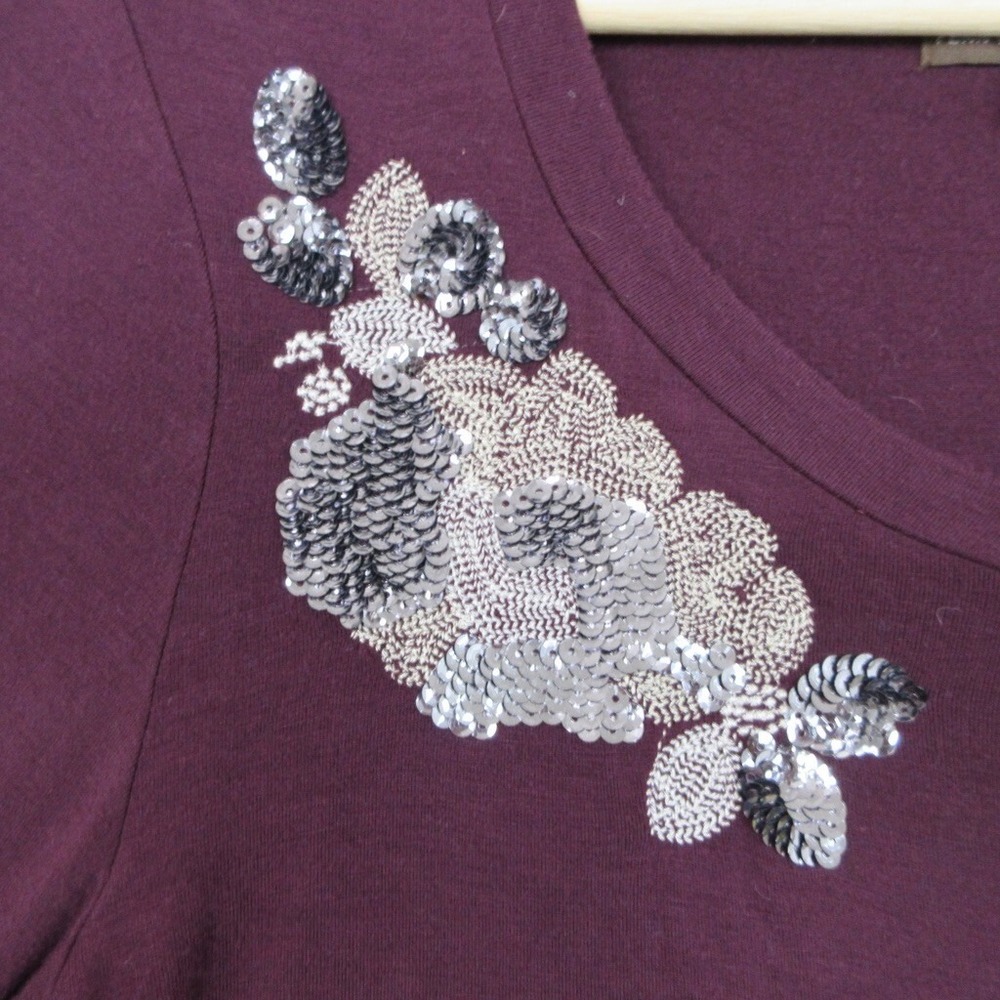 Fenn‎ Wright Manson Sequins Shirt Women M Red Dark Romance Boho Chic Dramatic - Picture 7 of 16